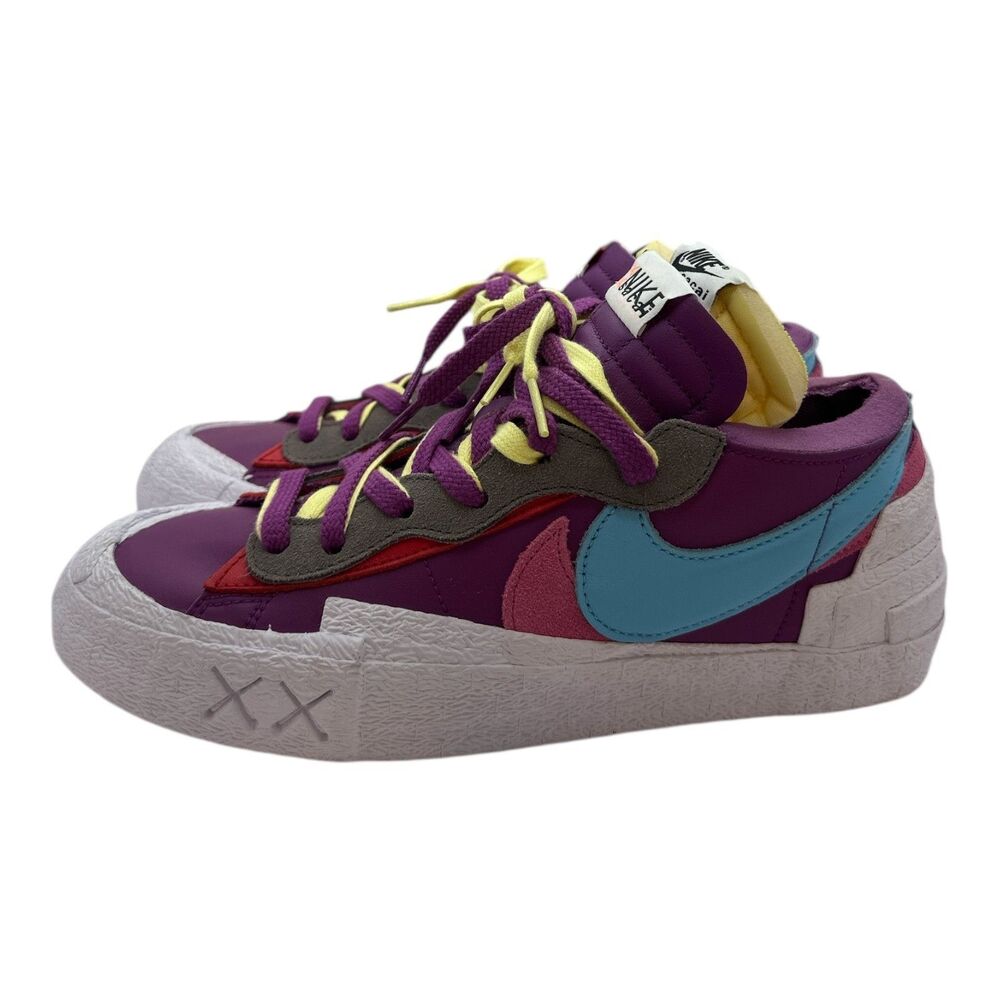 Nike x sacai  Low Purple Yellow Sneakers Women 9 - Picture 7 of 13
